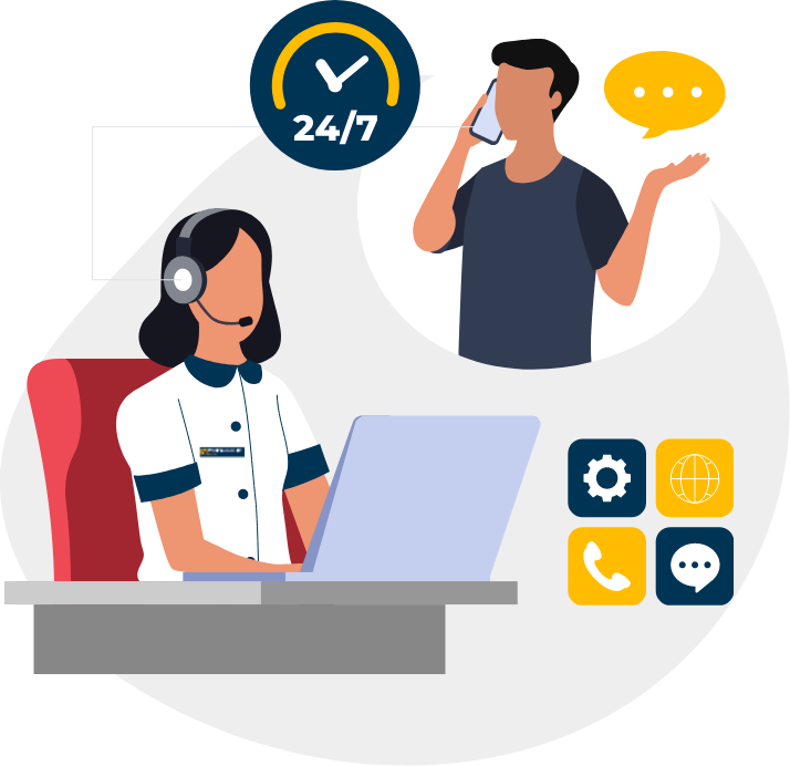 Customer support team illustration
